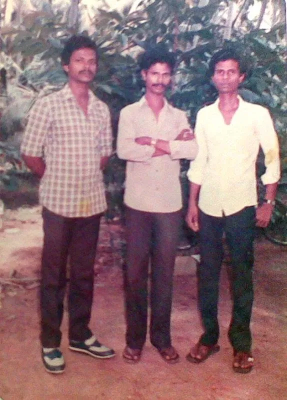 An-old-picture-of-Indrans-with-his-brothers